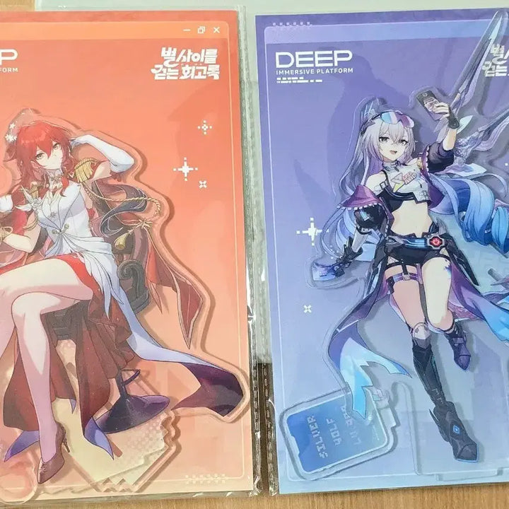 [BUNJANG] Honkai: Star Rail Silver Wolf Himeko Acrylic Stand Set / 은랑 히메코 아크릴 스탠드 세트 붕괴 스타레일 팝업
