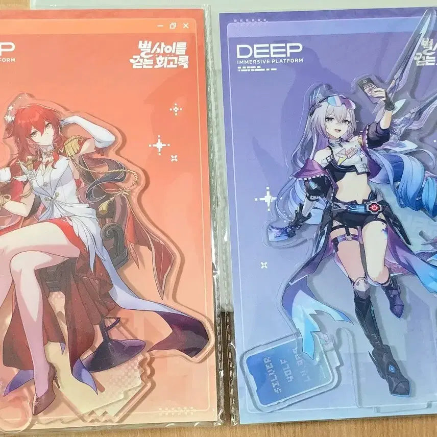 [BUNJANG] Honkai: Star Rail Silver Wolf Himeko Acrylic Stand Set / 은랑 히메코 아크릴 스탠드 세트 붕괴 스타레일 팝업 전시회
