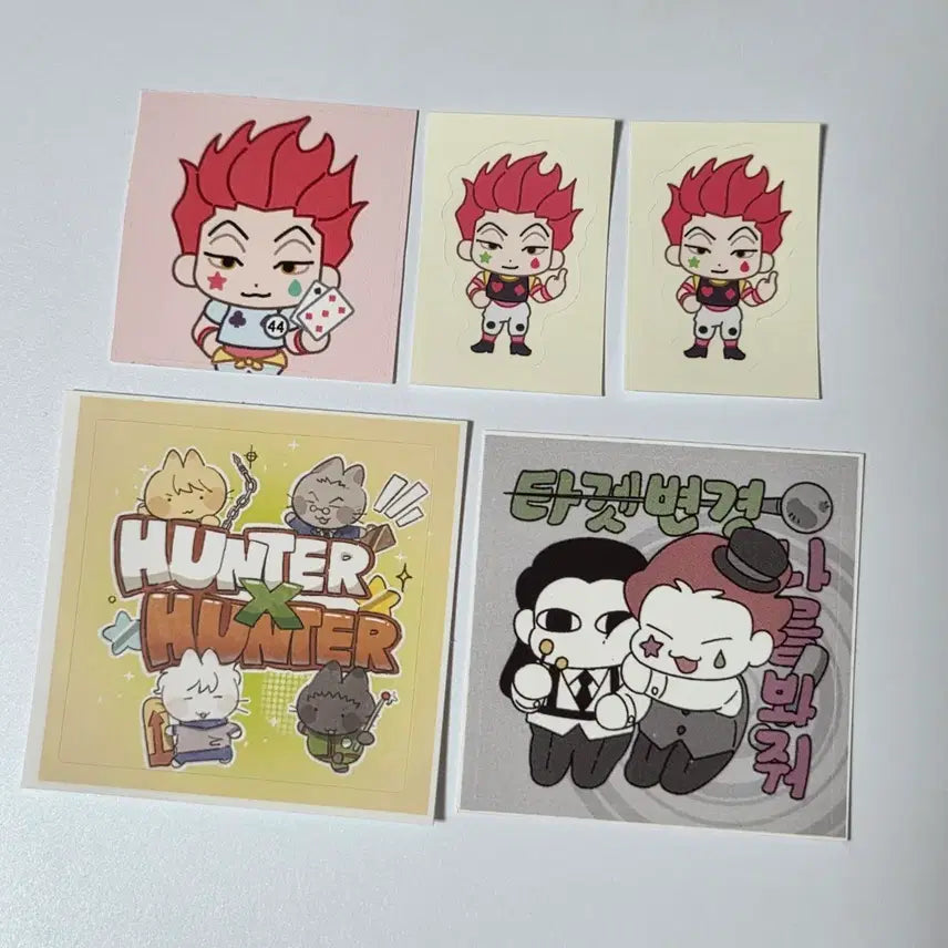 [BUNJANG] Hunter x Hunter Gon, Killua, Hisoka, Chrollo Sticker Set / 헌터헌터 곤 키르아 히소카 클로로 비공굿 스티커