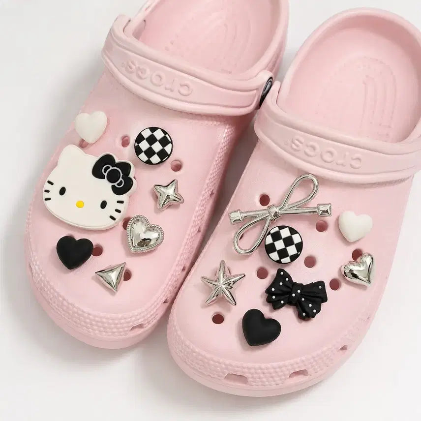 [BUNJANG] Hello Kitty GIBBITZ 15P Set (Black &amp; White) / 키티 지비츠 15개(블랙&amp;화이트)