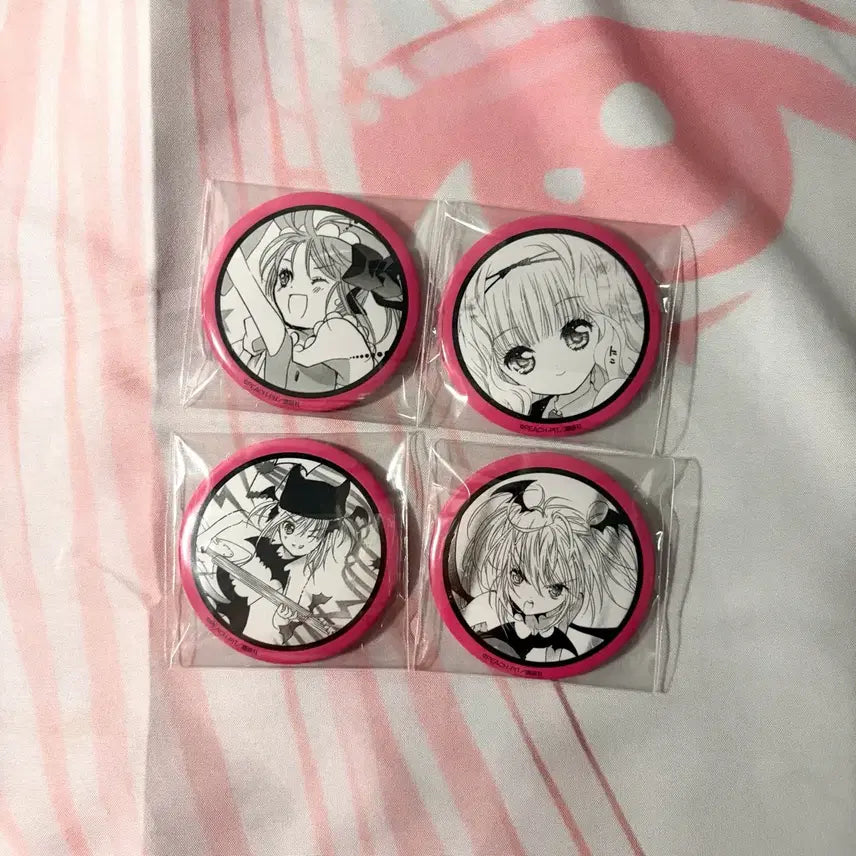 [BUNJANG] Cardcaptor Sakura Original Art Can Badge Set - 4 Types (Amu, Utau, Yaya, Ikuto) / 캐릭캐릭체인지 팝업 원화 캔뱃지 아무 세라 리마 4종 일괄