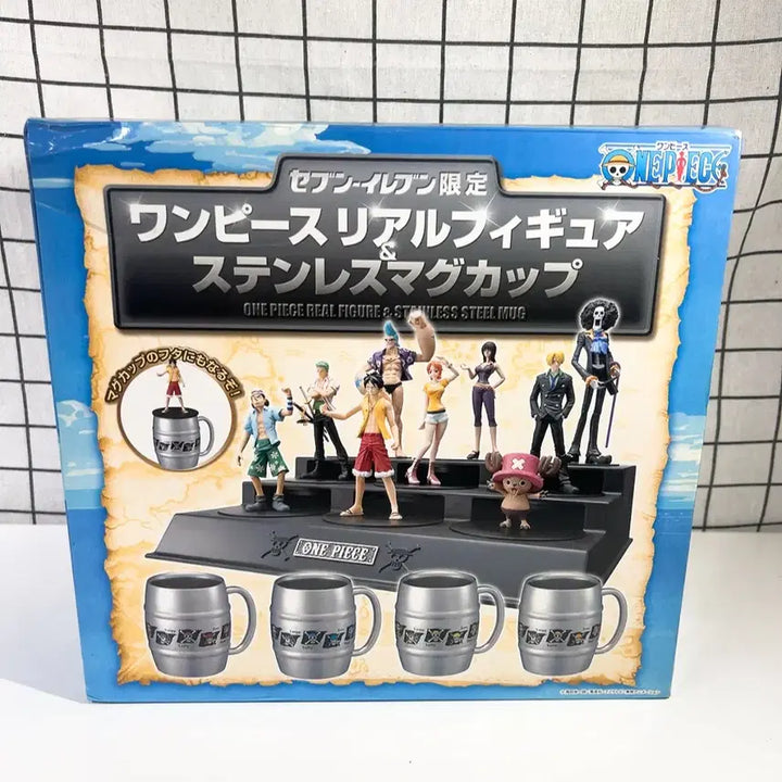 [BUNJANG] 7-Eleven Limited Edition One Piece Real Figure &amp; Stainless Steel Mug Set / 세븐일레븐 한정 원피스 리얼 피규어 &amp; 스테인리스 머그컵