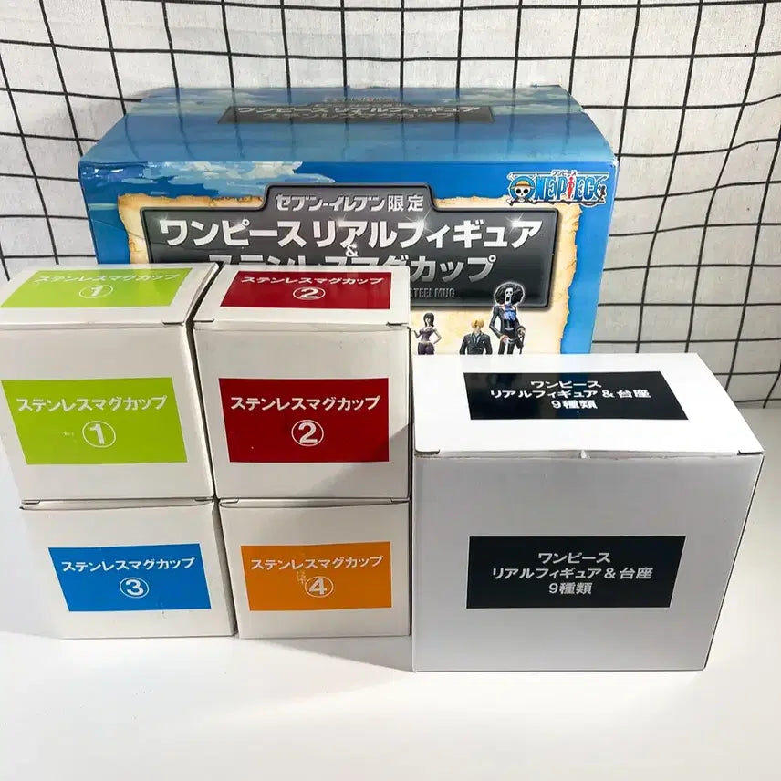 [BUNJANG] 7-Eleven Limited Edition One Piece Real Figure &amp; Stainless Steel Mug Set / 세븐일레븐 한정 원피스 리얼 피규어 &amp; 스테인리스 머그컵