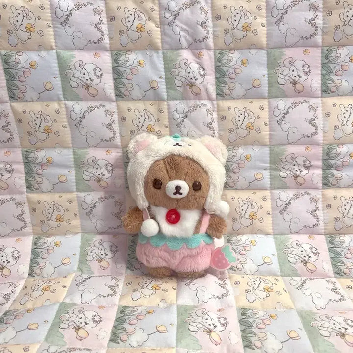 [BUNJANG] San-X Rilakkuma Strawberry Sweet Day Mascot / 산엑스 딸기 코구마 인형 코리락쿠마의 딸기하루 마스코트