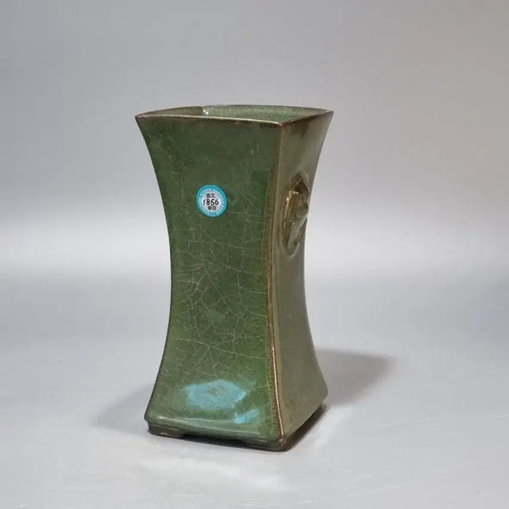 [BUNJANG] Antique Goryeo Celadon Vase / 과학감정 관요 녹지 사방 양이 준. 고23