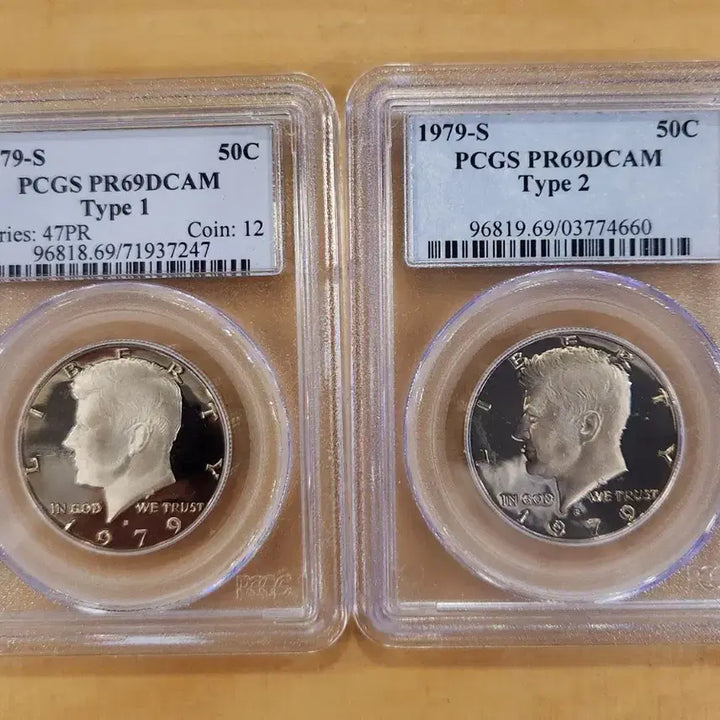 [BUNJANG] 1979 Kennedy Half Dollar PCGS 69 Type 1 &amp; Type 2 / 1979년 케네디 하프달러 PCGS 69 등급 type1 ,2