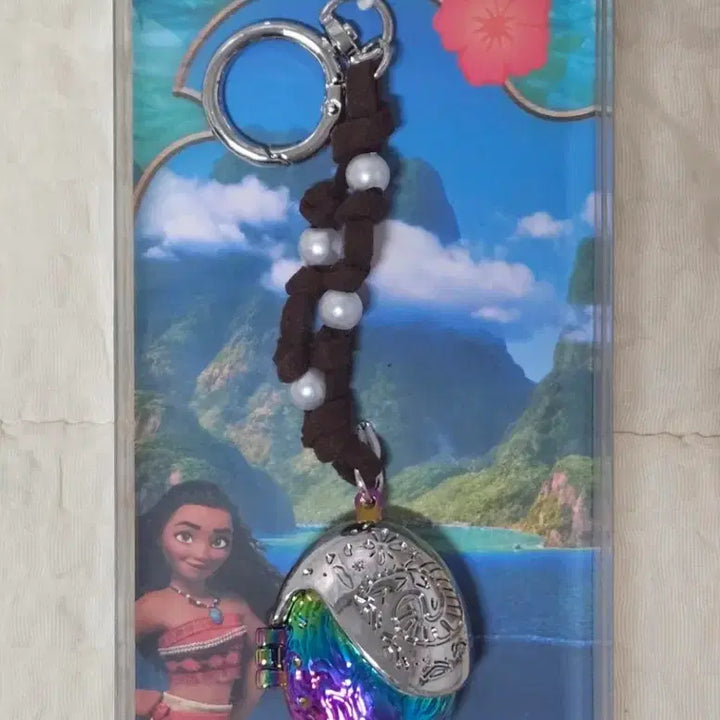 [BUNJANG] CGV Moana Heart Necklace Keychain / CGV 모아나 심장 목걸이 키링