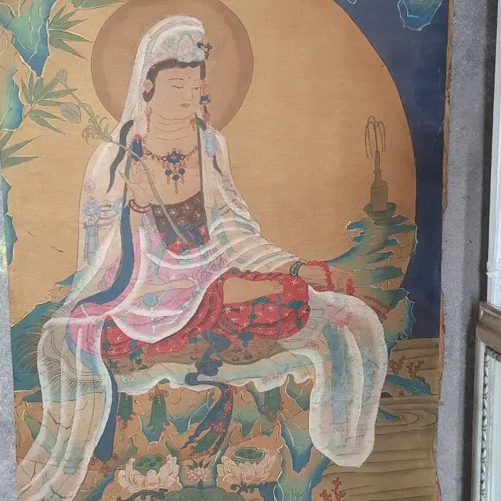 [BUNJANG] Suwol Gwaneumdo Buddhist Painting Art / 수월관음도 불화 불교 미술