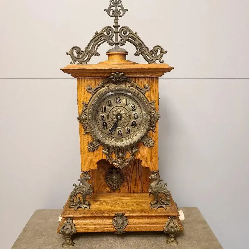 [BUNJANG] Antique Tower Style Wooden Table Clock / 앤틱타워형 탁상시계