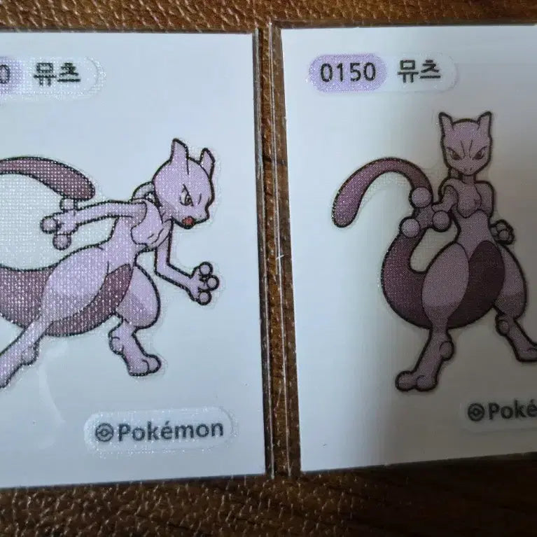 [BUNJANG] Pokemon Sticker Set: Mewtwo (2 Variants) Bundle / 포켓몬 띠부씰 뮤츠2종 일괄판매입니다
