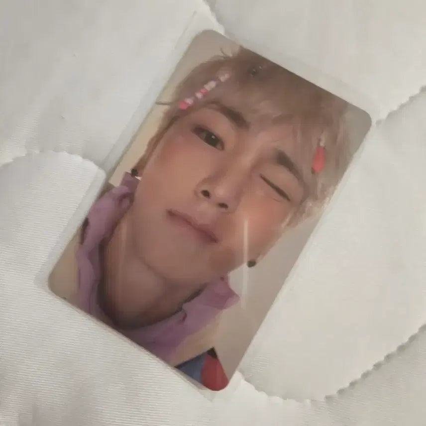 [BUNJANG] SHINee Key Photocard Pink Hair Clip / 키 포토카드 핑크 머리핀