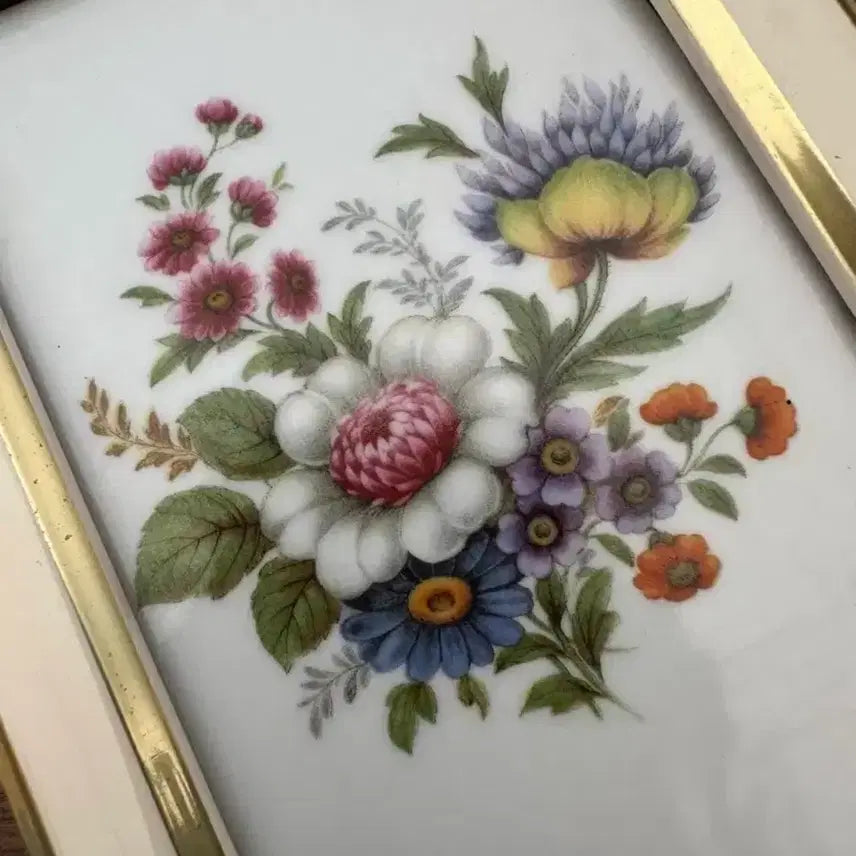 [BUNJANG] Lindner Handmade Porcelain Floral Frame / 독일)빈티지 Lindner 포세린 꽃액자(핸드메이드)