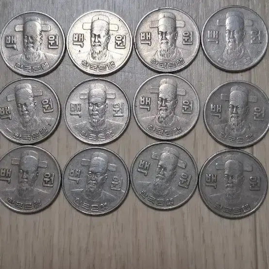 [BUNJANG] 1973 100 Won Coin Collection (12 Coins) / 100원 동전 1973년 12개
