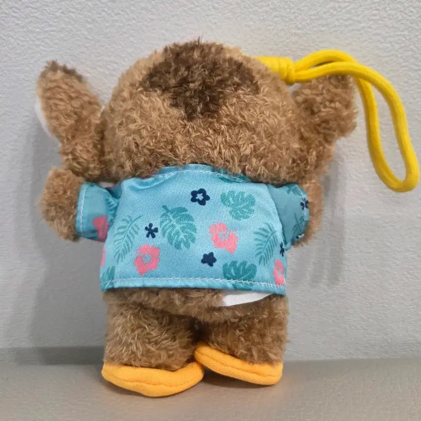 [BUNJANG] Disney Stitch Hawaiian Shirt Plush Keychain / 디즈니 스티치 하와이안 셔츠 인형 키링