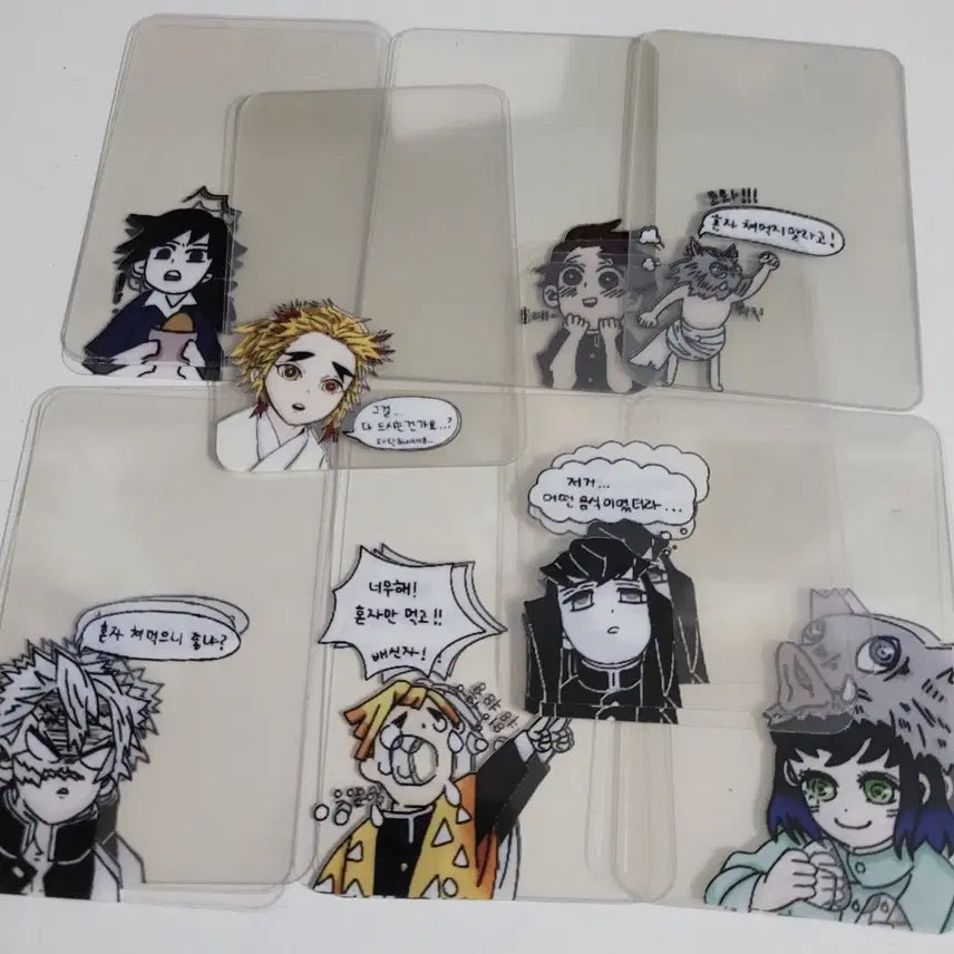 [BUNJANG] Demon Slayer Kimetsu no Yaiba Wa-ang Photocard Transparent Photocard Bundle Set / [일괄] 귀멸의 칼날 귀칼 와앙포카 예절포카 투명 포토카드