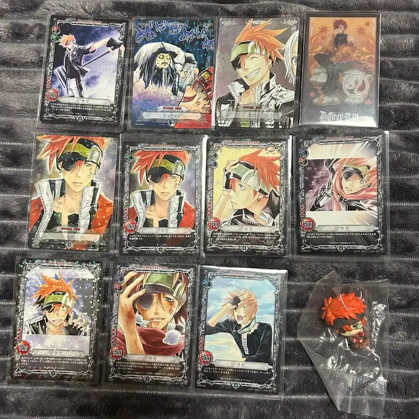 [BUNJANG] D.Gray-man D.Gray Ravi Trading Card &amp; Machiboke Figure Bundle / 디그레이맨 디그레 라비 트레이딩 카드 마치보케 피규어