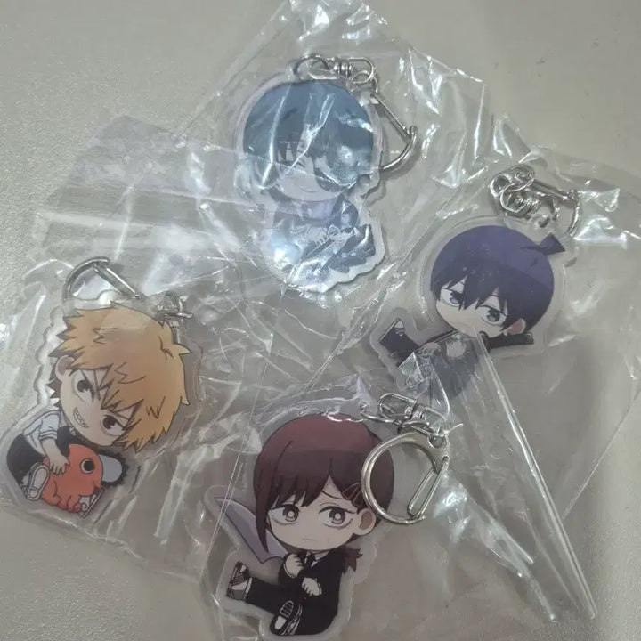 [BUNJANG] Chainsaw Man Acrylic Keychain Set / 체인소맨 아크릴 키링 4종 일괄