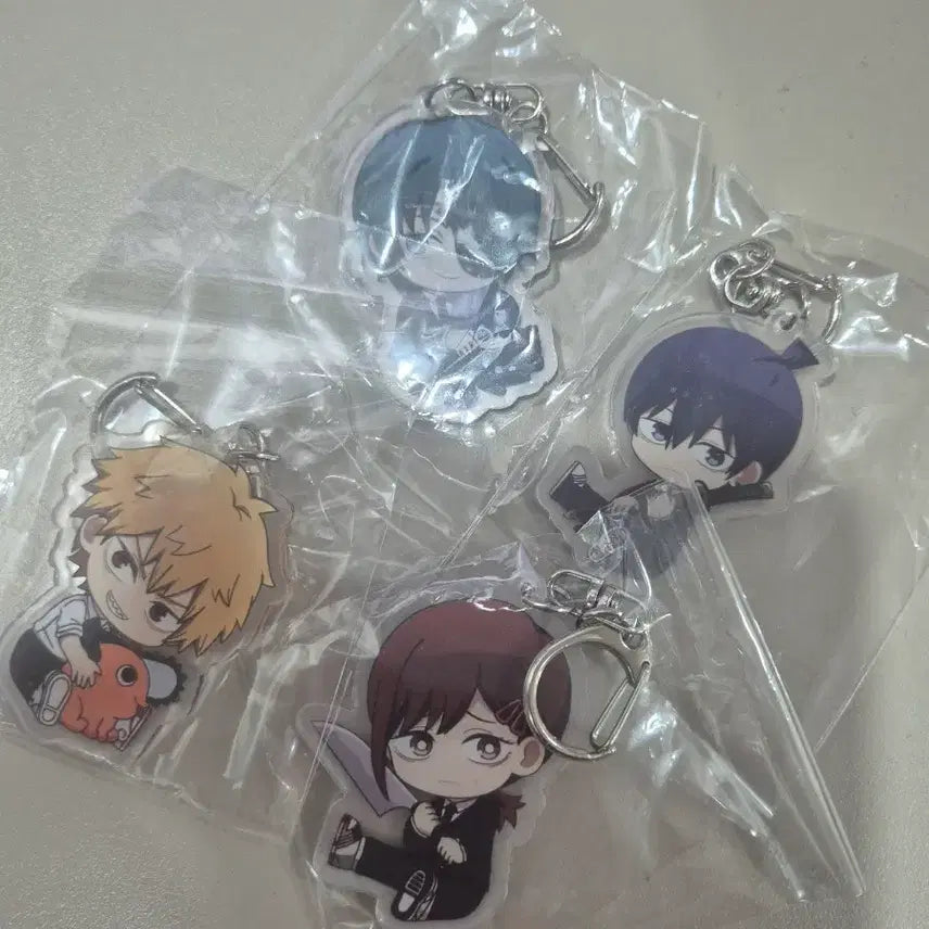 [BUNJANG] Chainsaw Man Acrylic Keychain Set / 체인소맨 아크릴 키링 4종 일괄