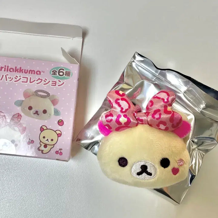 [BUNJANG] Korilakkuma Full Series Doll Badge - Pink Gyaru Leopard / (최저가) 코리락쿠마 가득 시리즈 인형 뱃지 - 핑크 갸루 호피