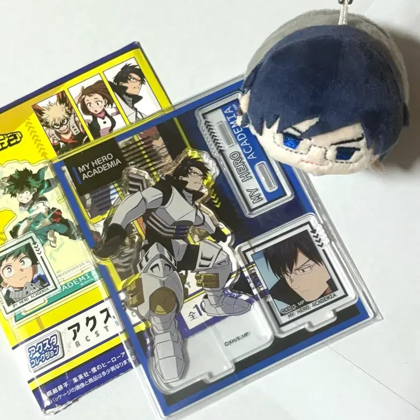 [BUNJANG] My Hero Academia Iida Tenya Acrylic Stand &amp; Mochi-masu Plush Bundle Set / 나히아 이이다 텐야 아크릴, 모찌마스 인형 일괄