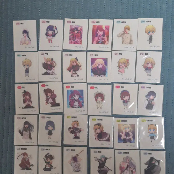 [BUNJANG] Oshi no Ko Full Set 30 Stickers Bundle / 최애의 아이 띠부씰(빵씰) 전종 30개 일괄 판매