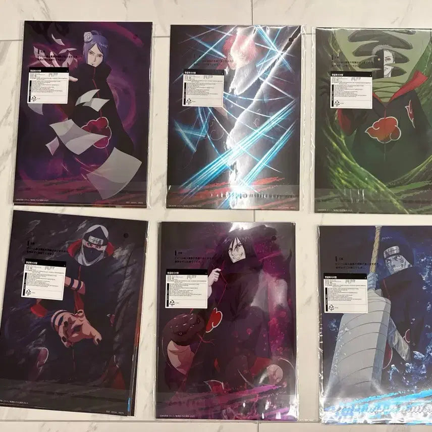 [BUNJANG] Naruto Shippuden Kazekage Retrieval Ichiban Kuji Akatsuki Clear File Set (6 Types) / 제일복권 나루토 카제카게탈환 I상 아카츠키 클리어파일 6종 판매