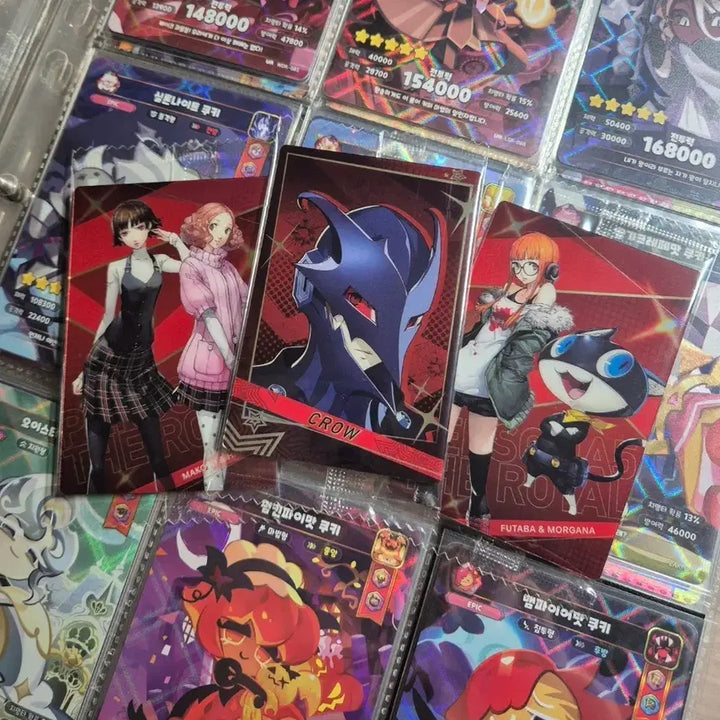 [BUNJANG] Persona 5 Akechi Crow Rare Hidden Wheats Card Set / 페르소나5 미개봉 아케치 크로우 레어 히든 웨하스 더로열 메탈 포토카드 주인공 카드 페5