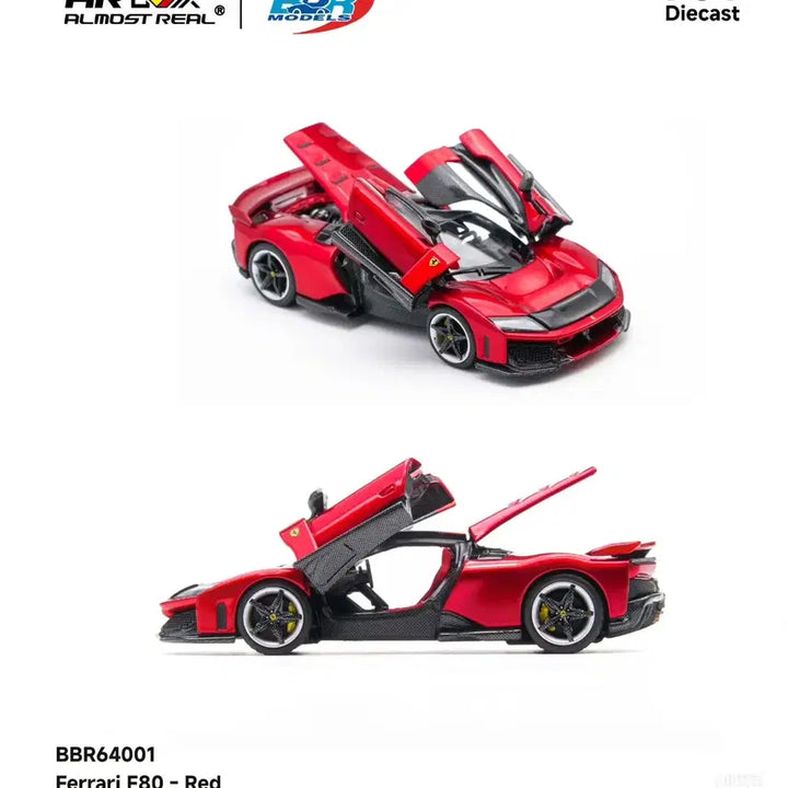 [BUNJANG] 1:64 Almost Real x BBR Ferrari F80 Red / 1:64 AR Box (올모스트 리얼) x BBR 페라리 F80