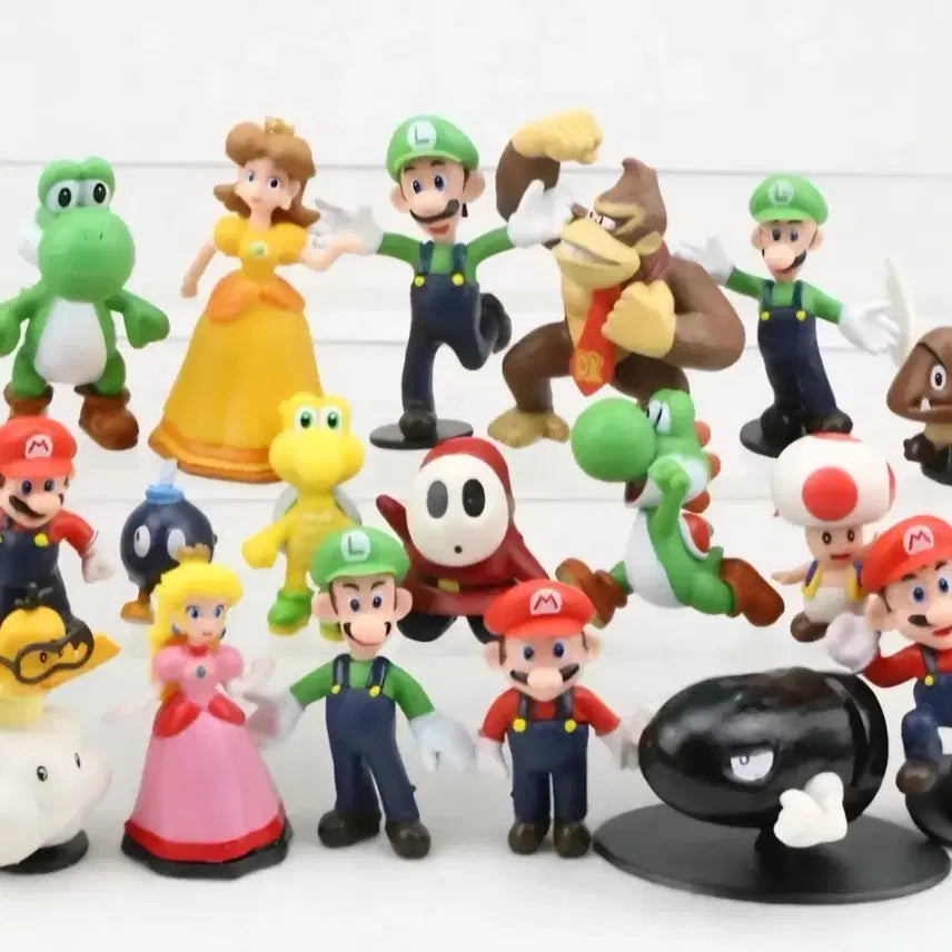 [BUNJANG] Super Mario 18 Figure Set Unsealed Bundle / 슈퍼마리오 피규어 미개봉 18종 풀세트 일괄로 판매합니다.