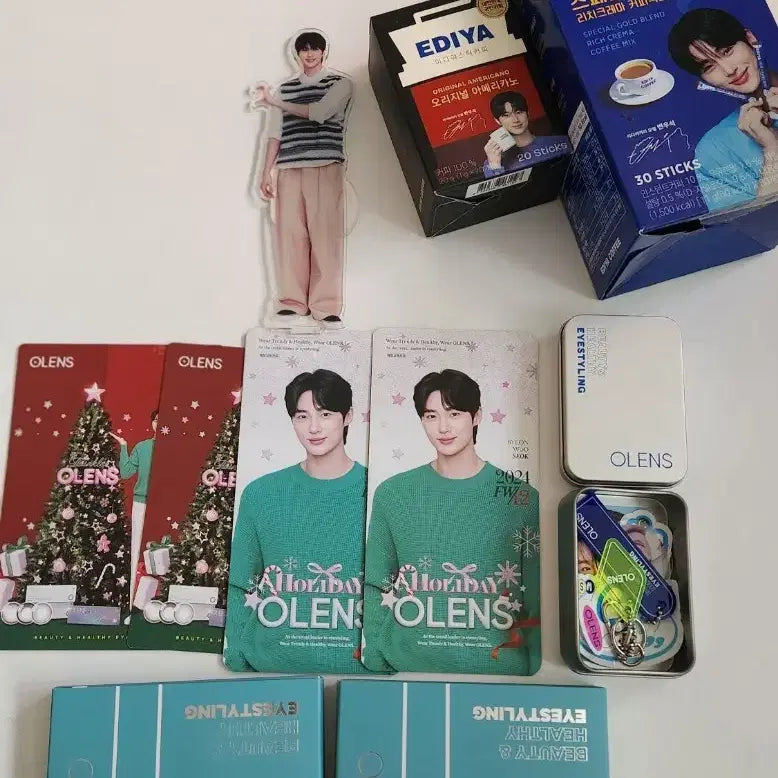 [BUNJANG] Byun Woo Seok "21st Century Aristocrat" Olens, Ediya, Baskin Robbins Acrylic Standee Bundle / 21세기대군부인 변우석오렌즈 이디야 배라 배스킨라빈스 아크릴등신대