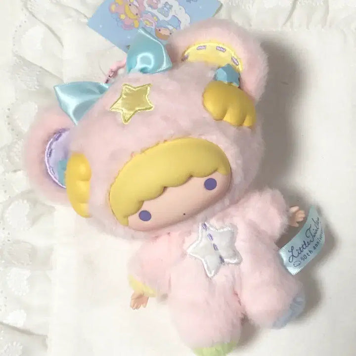 [BUNJANG] Sanrio Little Twin Stars Kiki Lala Night Sky Angel Design Mascot Plush Keychain / 산리오 리틀트윈스타 키키 라라 밤하늘 엔젤 디자인 마스코트 인형 키링