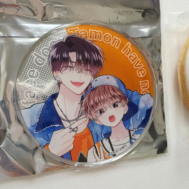 [BUNJANG] Tamont-gun "Gratte" Cookie + Acrylic Coaster Set (Unsealed) / 타몬군 지금 어느쪽 그라떼 쿠키+아크릴코스터 세트 미개봉