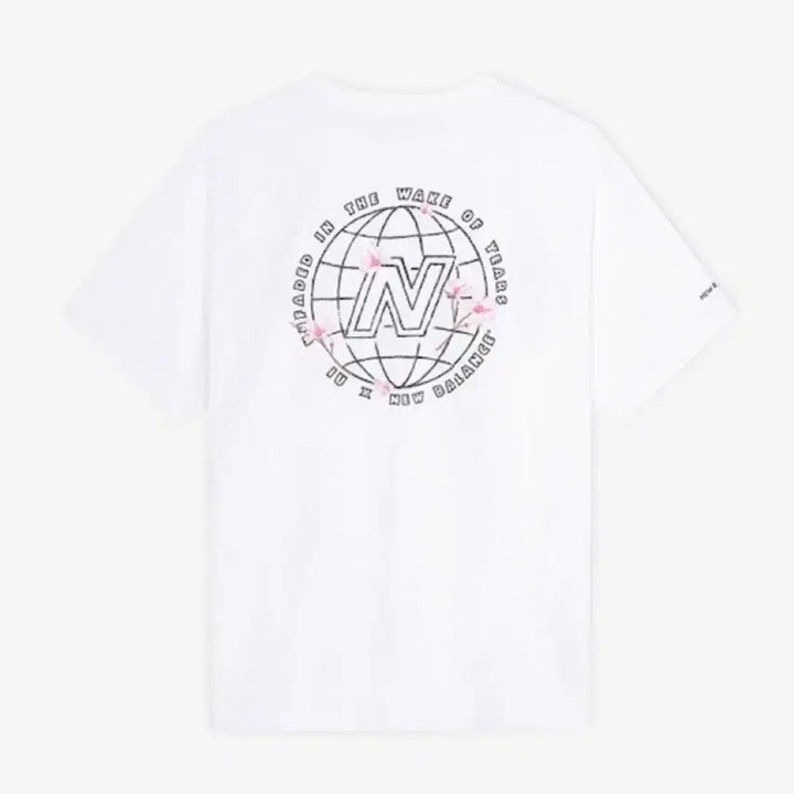 [BUNJANG] IU x New Balance "Flower Bookmark" Collaboration T-Shirt XS / 아이유 뉴발란스 꽃갈피 콜라보 티셔츠 XS