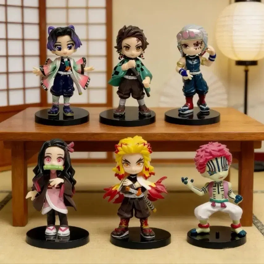 [BUNJANG] Demon Slayer: Kimetsu no Yaiba 6-Piece Figure Set (Sealed) / 귀칼 귀멸의칼날 피규어 미개봉 6종 세트로 일괄 판매합니다.