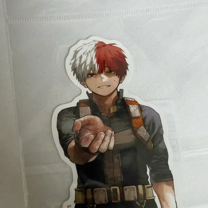 [BUNJANG] Todoroki Die-cut Sticker - My Hero Academia Jump Shop Goods / 토도로키 다이컷 스티커 굿즈 히로아카 나히아 점프샵