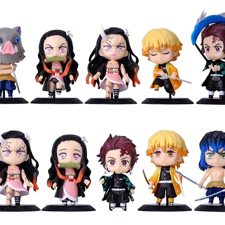 [BUNJANG] Demon Slayer 10-Piece Figure Set (Unsealed) / 귀멸의 칼날 피규어 미개봉 10종 세트로 일괄 판매합니다.