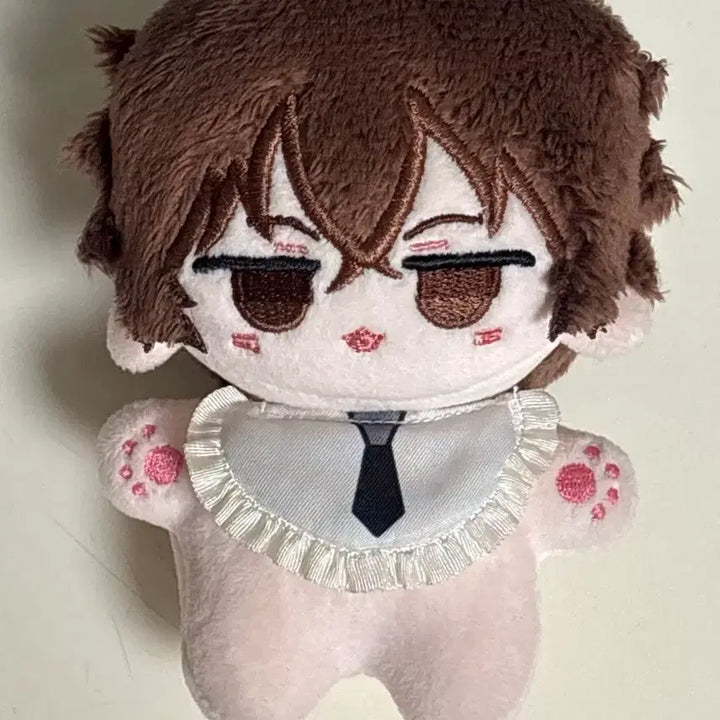 [BUNJANG] Bungo Stray Dogs Osamu Dazai 10cm Plush Doll with Bib / 문호스트레이독스 10cm 턱받이 솜인형 누이 굿즈 다자이 오사무