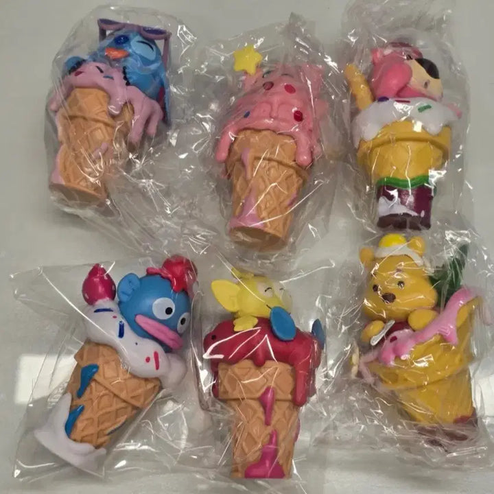 [BUNJANG] Disney Ice Cream Figures 6-Piece Set (Sealed) / 디즈니 아이스크림 피규어 미개봉 6종 세트로 일괄 판매합니다.