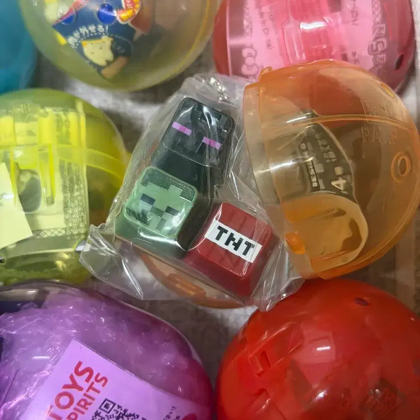 [BUNJANG] Mark Minecraft Keycap Gacha Keyring / 마크 마인크래프트 키캡 가챠 키링 TNT 엔더맨