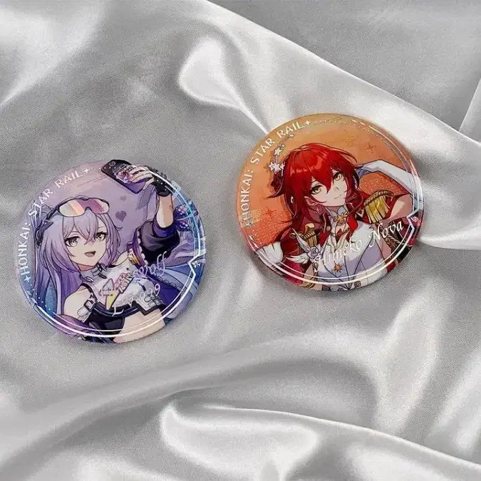 [BUNJANG] Honkai: Star Rail Exhibition - Recollection of Walking Between Stars - Sealed Can Badge Set (Silver Wolf, Himeko) / 미개봉)붕괴 스타레일 전시회 캔뱃지 세트 은랑 히메코 별 사이를 걷는 회고록