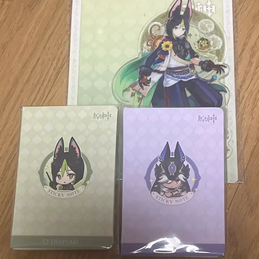 [BUNJANG] Genshin Impact Tighnari Acrylic Stand &amp; Memo Pad Bundle Set / 원신 타이나리 아크릴, 메모지 일괄