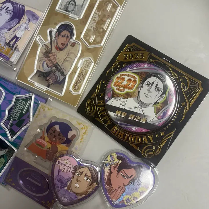 [BUNJANG] Golden Kamuy Koito Otonoshin Acrylic Can Badge Bundle Set / 골든카무이 코이토 오토노신 아크릴 캔뱃지 일괄(사진 2장)