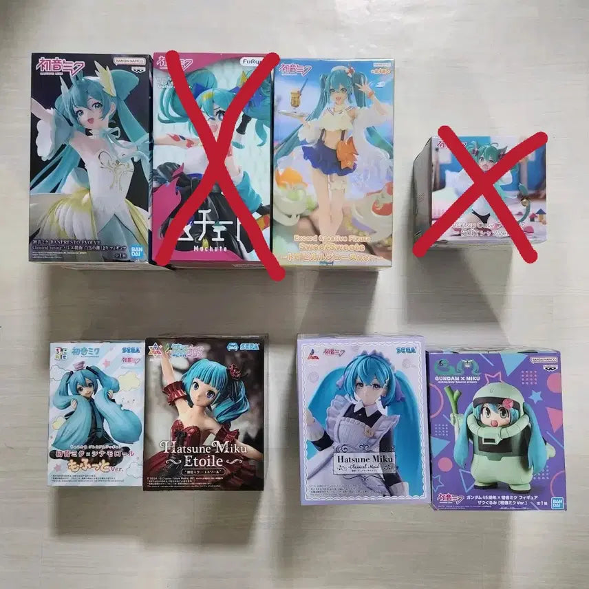 [BUNJANG] Hatsune Miku 8 Types Figure Set / 미쿠 피규어 6종