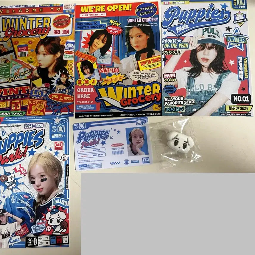 [BUNJANG] Aespa Winter Photocard Bundle Set (Lemonade Karina Giselle Ningning POB Sanca Jibbitz) / 에스파 윈터 직직이 일괄 레몬에이드 카리나 지젤 닝닝 포카 미공포 생카 지비츠