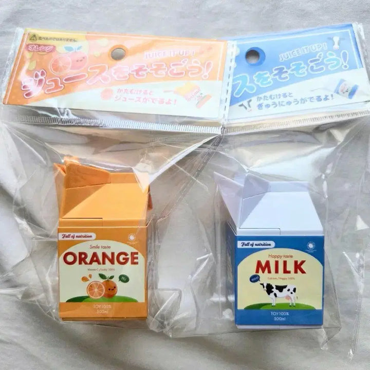[BUNJANG] Orange Juice and Milk Toy Set / 일본 귀여운 오렌지쥬스와 우유 장난감 세트 새상품