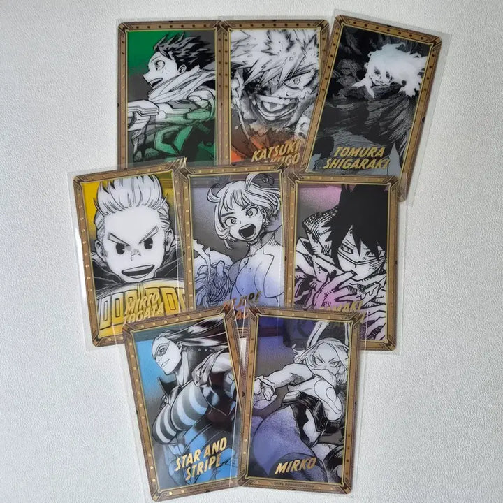 [BUNJANG] My Hero Academia Bakugo Midoriya Original Drawing Exhibition Gold Foil Clear Card Set / 히로아카 나히아 바쿠고미도리야 원화전 금박호일 클리어카드 일괄