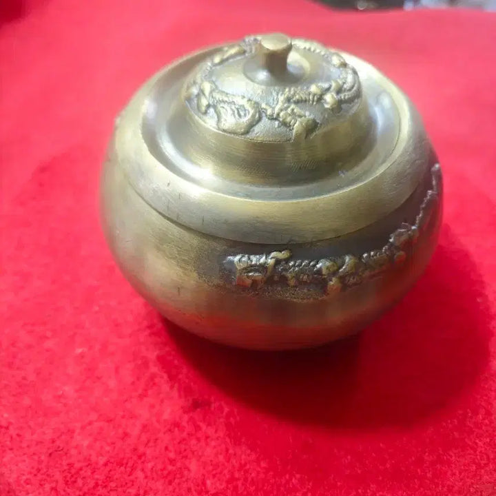 [BUNJANG] Brass Chamber Pot with Dragon Engraving and &