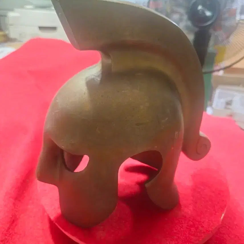 [BUNJANG] Ancient Spartan Style Brass Helmet Display Object / 고대 스파르타 스타일 황동 투구 (전시용 오브제)