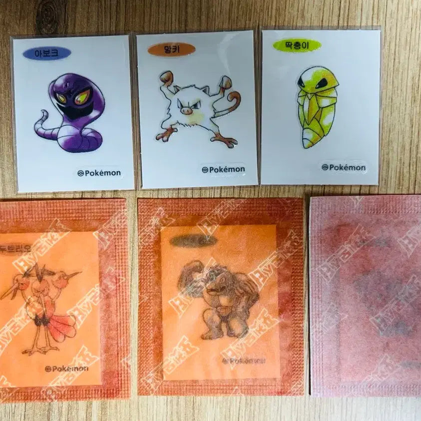 [BUNJANG] Pokemon Artwork Ttibusil Set (6 Types) / 포켓몬 아트워크 띠부씰 6종 일괄