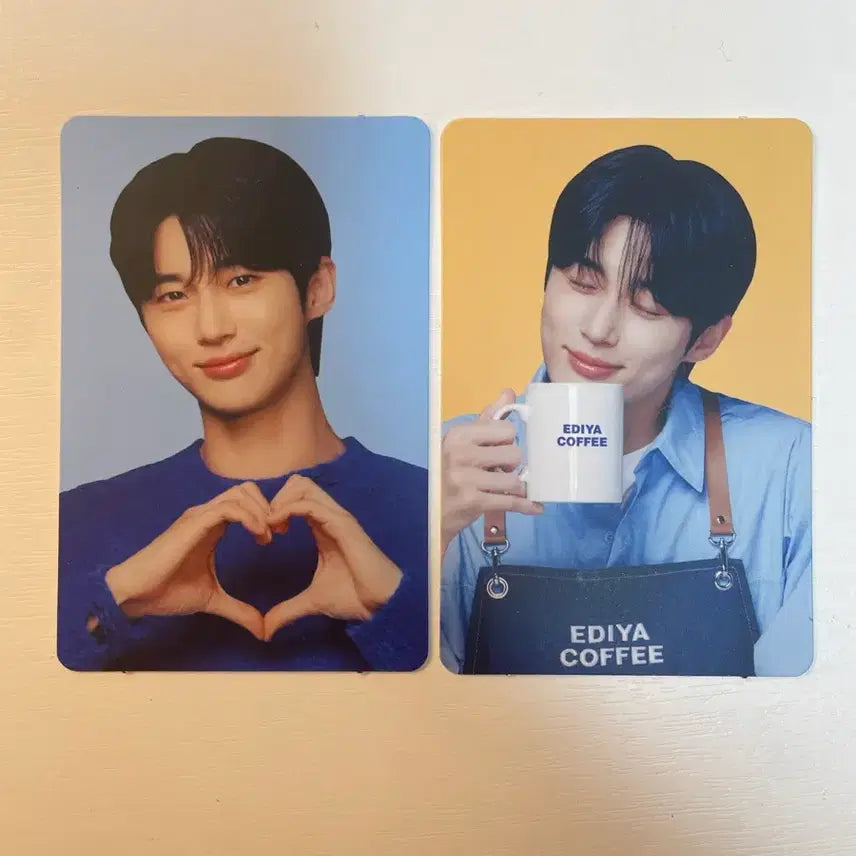 [BUNJANG] Byun Woo-seok Ediya Coffee Photocard Set (2 pcs) / 변우석 이디야커피 포토카드 2장 세트